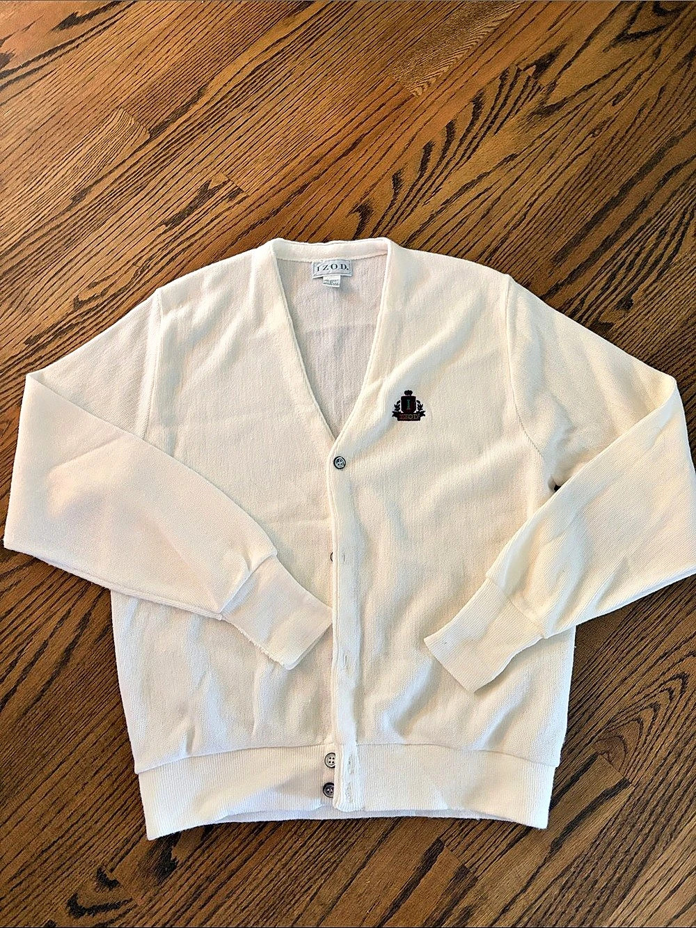 IZOD Cardigan White Size Medium